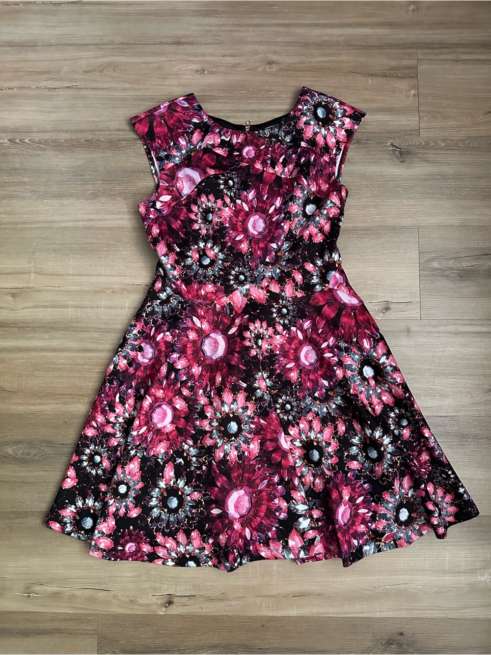 Ted Baker London Sweet Lace Jewel Floral Fit & Flare Dress